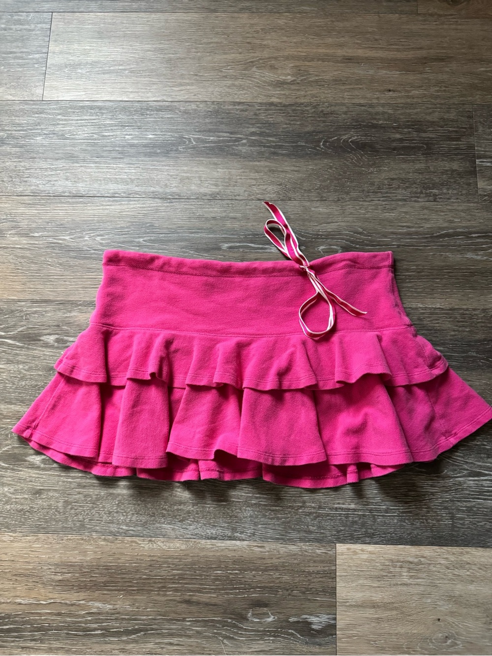 90s Y2K Abercrombie & Fitch Pink Ruffle Mini Skirt - Lightweight Layered Sz S